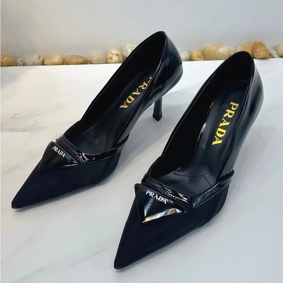 Prada Women's Elegant Black Heels - Picture 2 of 4